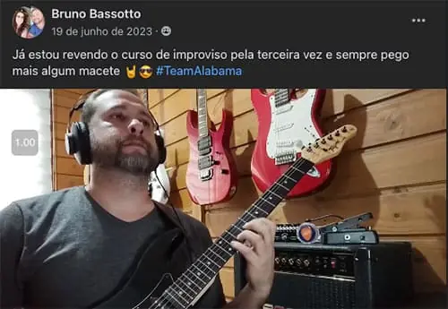 Print original de relato sobre os treinamentos de Alabama, 16
