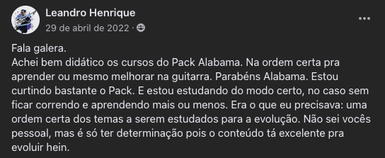 Print original de relato sobre os treinamentos de Alabama, 2
